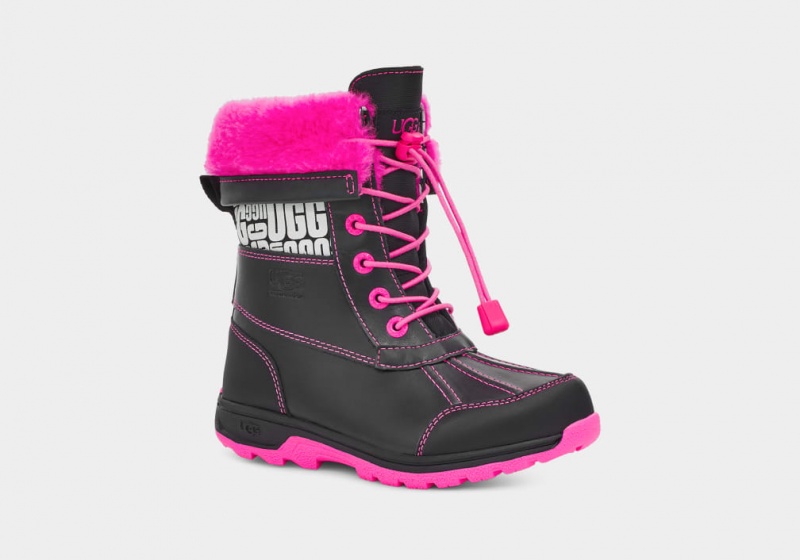 Ugg Butte II CWR Glow Tryck Stövlar Barn Svarta Rosa | Sverige-07248