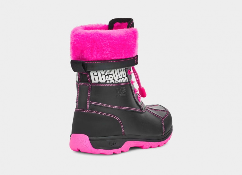 Ugg Butte II CWR Glow Tryck Stövlar Barn Svarta Rosa | Sverige-07248