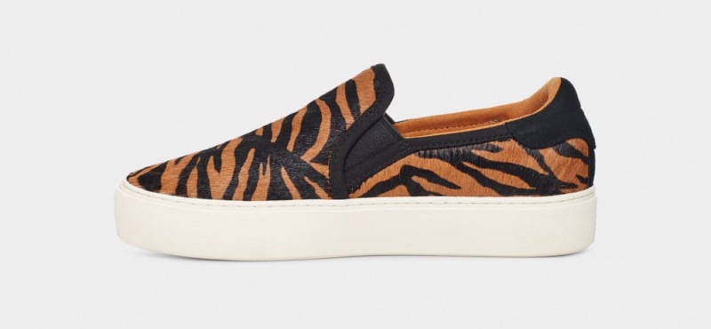 Ugg Cahlvan Tiger Print Sneakers Dam Bruna Svarta | Sverige-38795