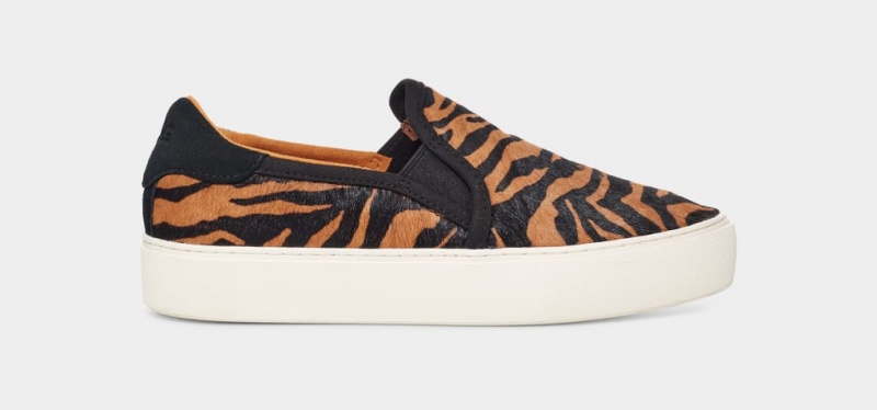 Ugg Cahlvan Tiger Print Sneakers Dam Bruna Svarta | Sverige-38795