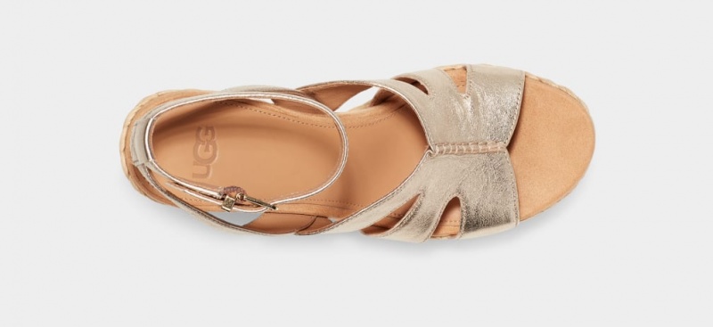 Ugg Careena Sandaler Dam Guld Metal | Sverige-81234