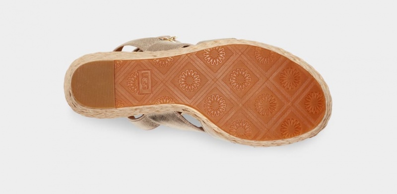 Ugg Careena Sandaler Dam Guld Metal | Sverige-81234