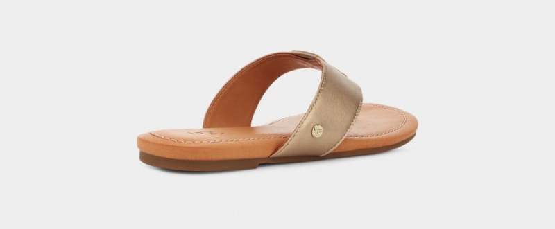 Ugg Carey Flip Flop Sandaler Dam Guld Metal | Sverige-25348