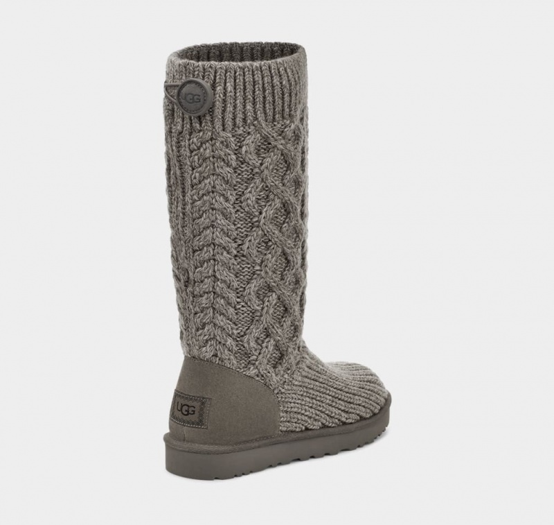 Ugg Classic Cardi Cabled Knit Stövlar Dam Grå | Sverige-28760