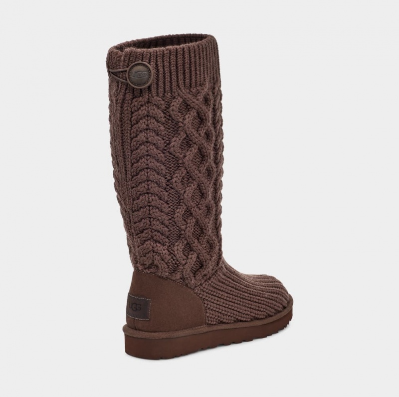 Ugg Classic Cardi Cabled Knit Stövlar Dam Bruna | Sverige-80176