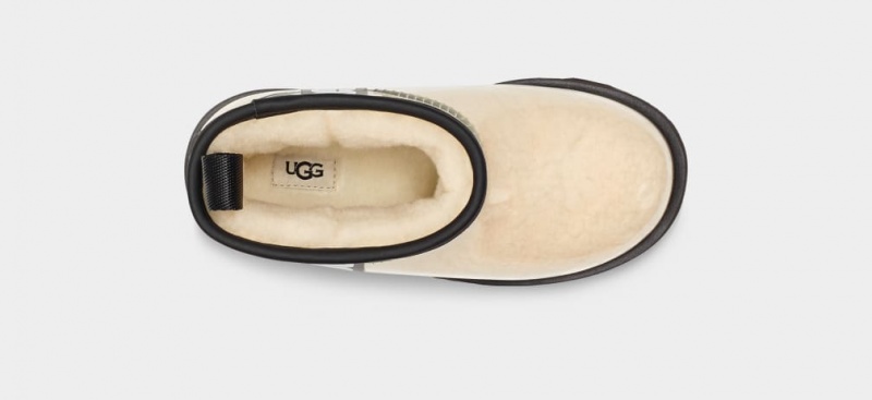 Ugg Classic Clear Mini II Stövlar Barn Beige Svarta | Sverige-91645