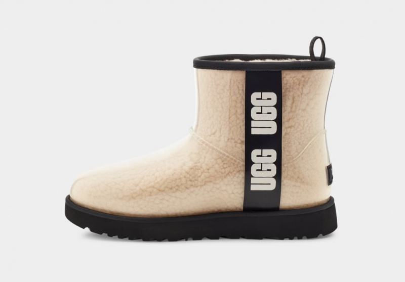 Ugg Classic Clear Mini Stövlar Dam Beige Svarta | Sverige-84729