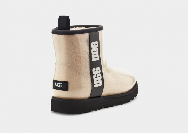 Ugg Classic Clear Mini Stövlar Dam Beige Svarta | Sverige-84729