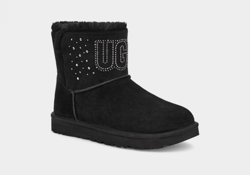 Ugg Classic Gem Mini Stövlar Dam Svarta | Sverige-10453