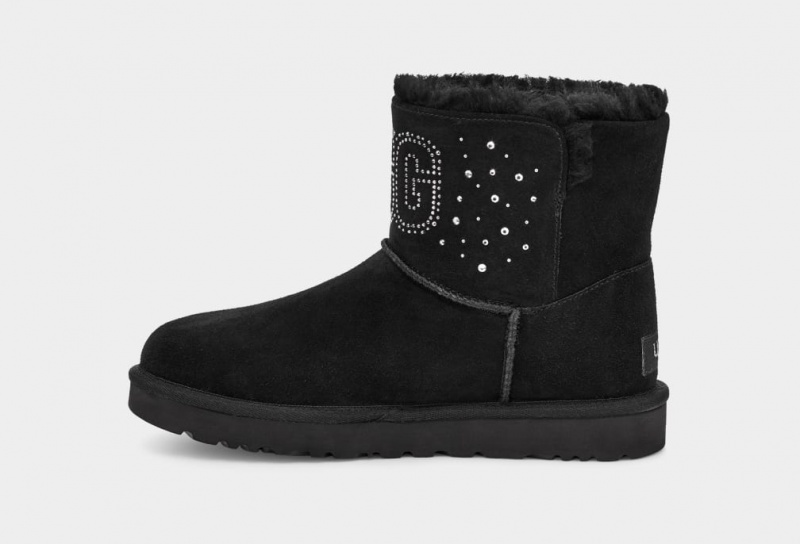 Ugg Classic Gem Mini Stövlar Dam Svarta | Sverige-10453