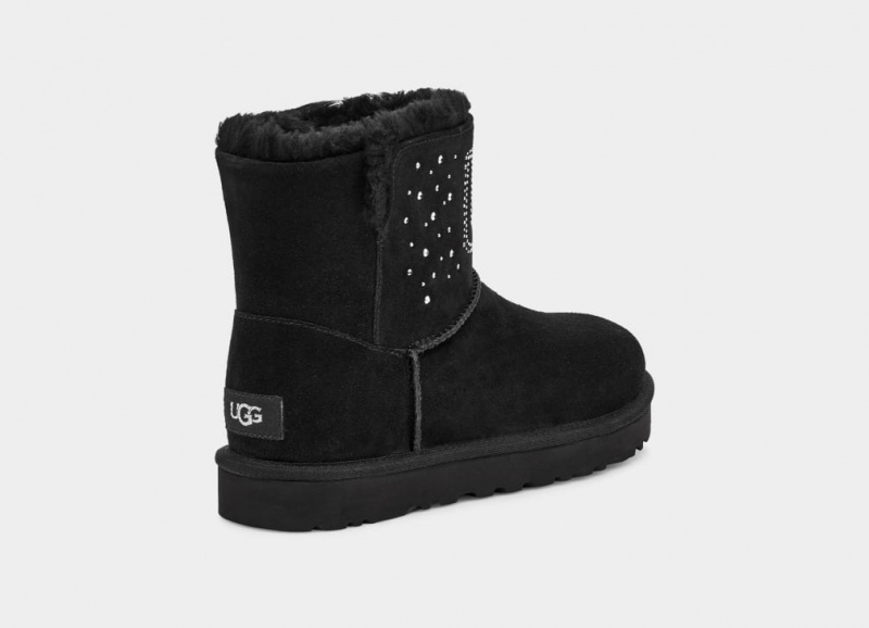 Ugg Classic Gem Mini Stövlar Dam Svarta | Sverige-10453