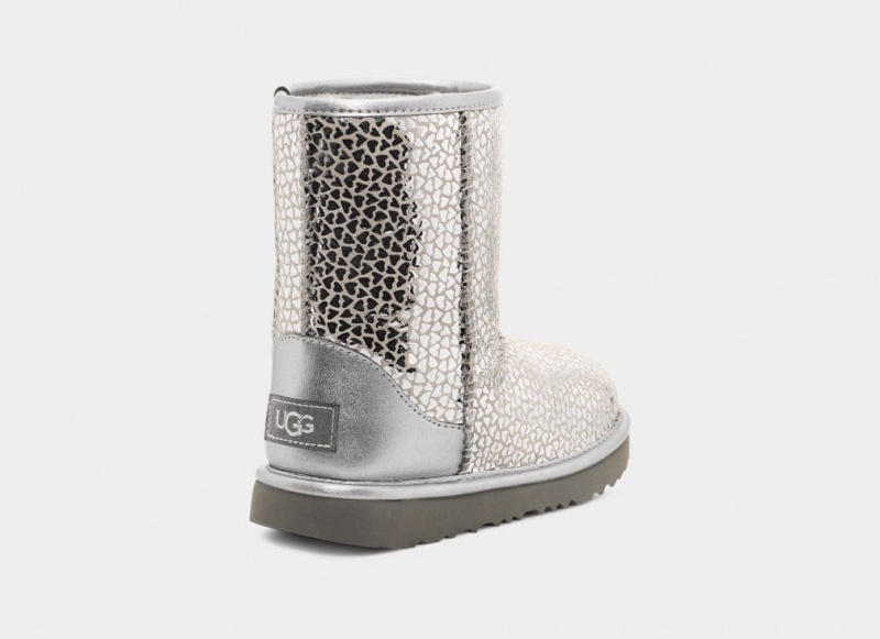 Ugg Classic II Gel Hearts Stövlar Barn Silver | Sverige-38419