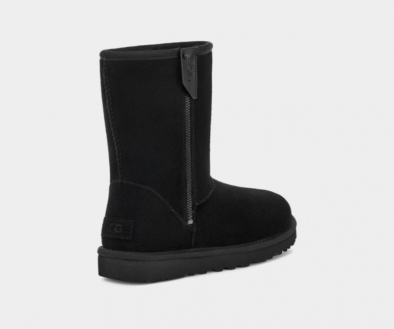 Ugg Classic Korta Bailey Zip Stövlar Dam Svarta | Sverige-62483