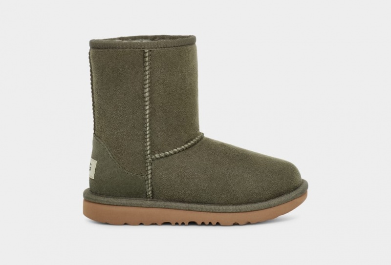 Ugg Classic Korta II Stövlar Barn Olivgröna | Sverige-30459