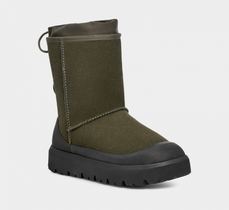 Ugg Classic Korta Weather Hybrid Stövlar Dam Olivgröna Svarta | Sverige-80561