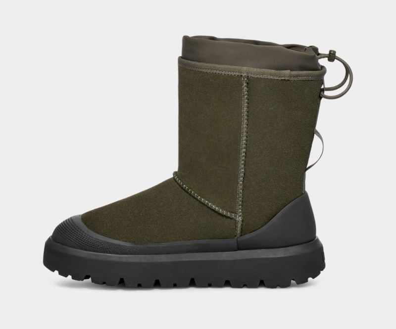 Ugg Classic Korta Weather Hybrid Stövlar Dam Olivgröna Svarta | Sverige-80561