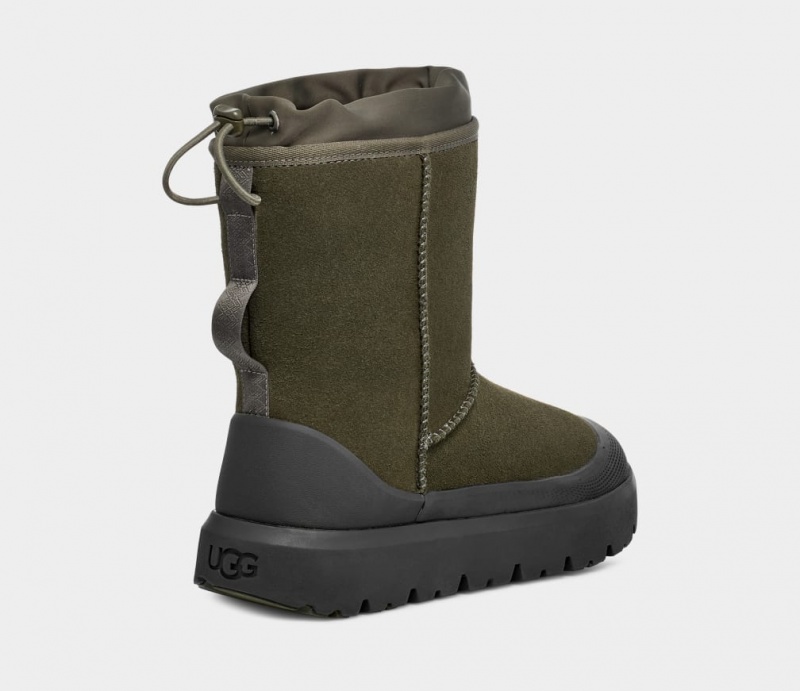 Ugg Classic Korta Weather Hybrid Stövlar Dam Olivgröna Svarta | Sverige-80561