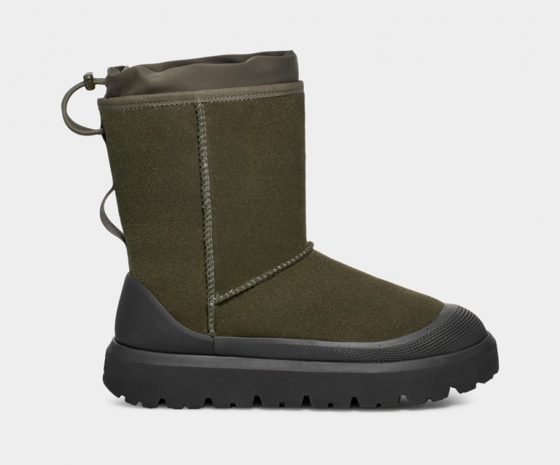 Ugg Classic Korta Weather Hybrid Stövlar Dam Olivgröna Svarta | Sverige-80561