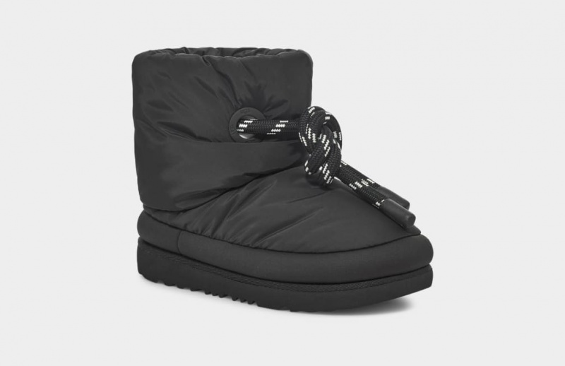 Ugg Classic Maxi Korta Stövlar Barn Svarta | Sverige-81374