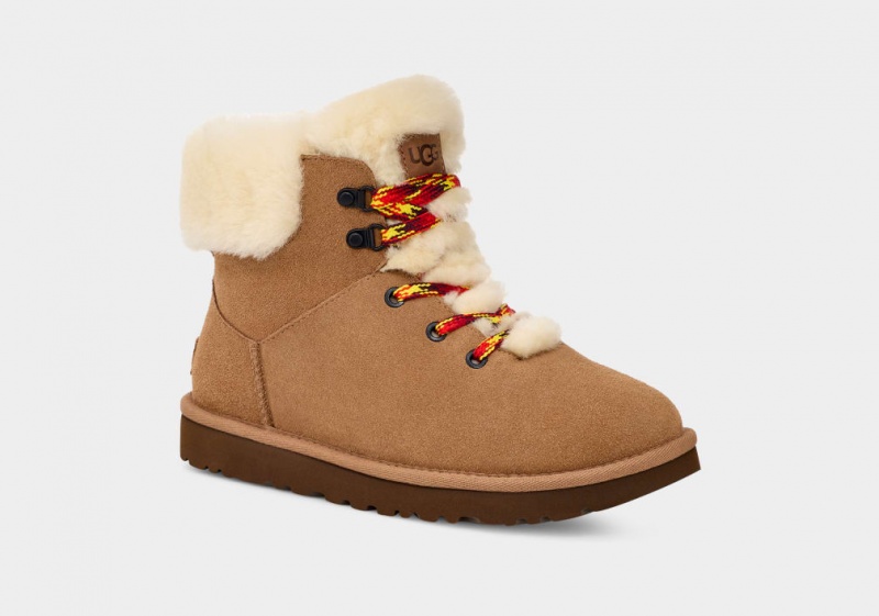 Ugg Classic Mini Alpine Spets Stövlar Dam Bruna | Sverige-35120