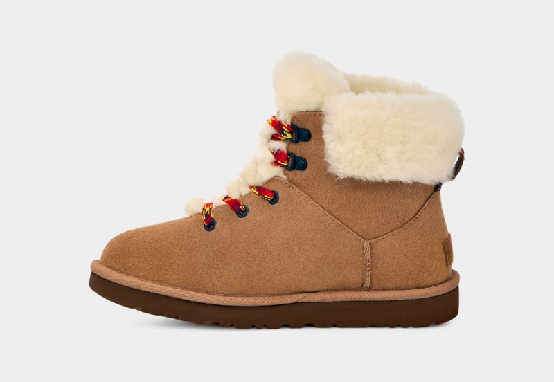 Ugg Classic Mini Alpine Spets Stövlar Dam Bruna | Sverige-35120