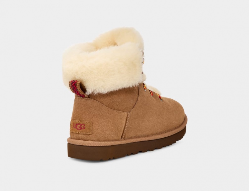 Ugg Classic Mini Alpine Spets Stövlar Dam Bruna | Sverige-35120