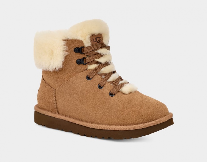 Ugg Classic Mini Alpine Spets Stövlar Dam Bruna | Sverige-35120