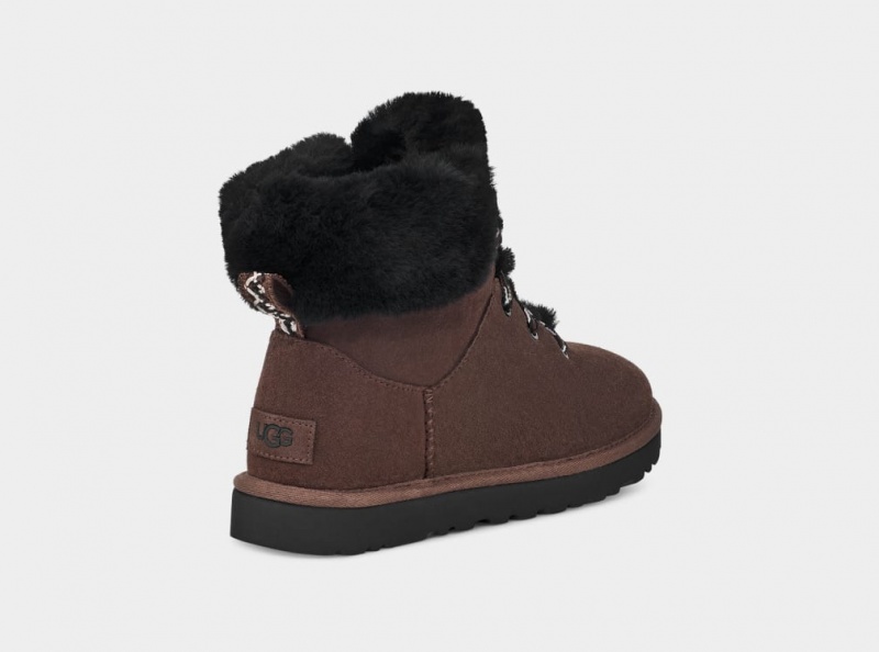 Ugg Classic Mini Alpine Spets Stövlar Dam Bruna | Sverige-68732