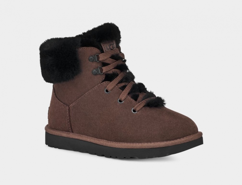 Ugg Classic Mini Alpine Spets Stövlar Dam Bruna | Sverige-68732