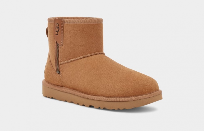 Ugg Classic Mini Bailey Zip Stövlar Dam Bruna | Sverige-90431