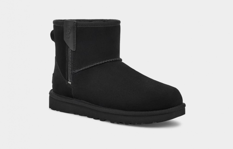 Ugg Classic Mini Bailey Zip Stövlar Dam Svarta | Sverige-18204