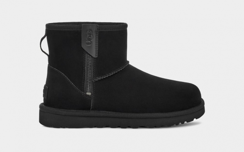 Ugg Classic Mini Bailey Zip Stövlar Dam Svarta | Sverige-18204