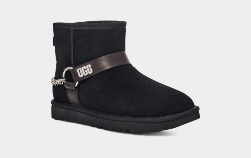 Ugg Classic Mini Chains II Stövlar Dam Svarta | Sverige-54967