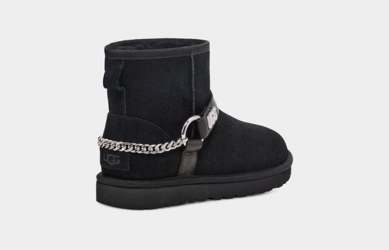 Ugg Classic Mini Chains II Stövlar Dam Svarta | Sverige-54967