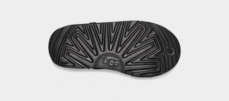 Ugg Classic Mini Dragkedja Tape Logo Stövlar Barn Svarta | Sverige-61578