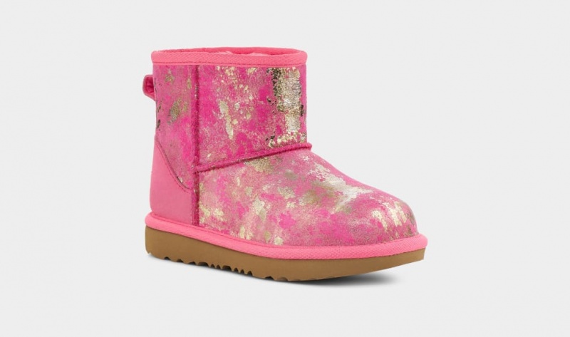 Ugg Classic Mini II Gold Wash Stövlar Barn Rosa Rosa | Sverige-60147