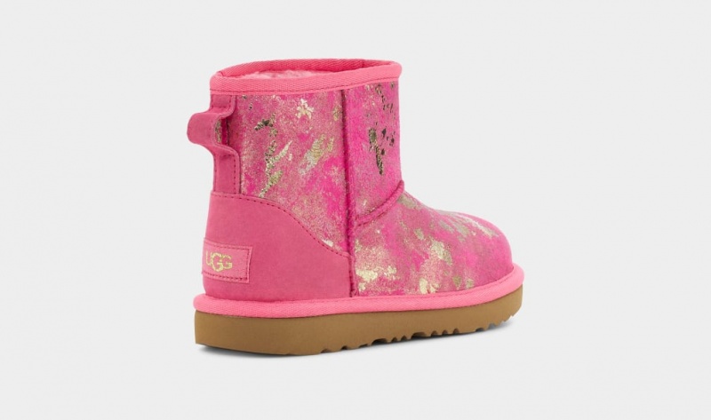 Ugg Classic Mini II Gold Wash Stövlar Barn Rosa Rosa | Sverige-60147