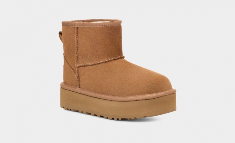 Ugg Classic Mini Platform Stövlar Barn Bruna | Sverige-96175