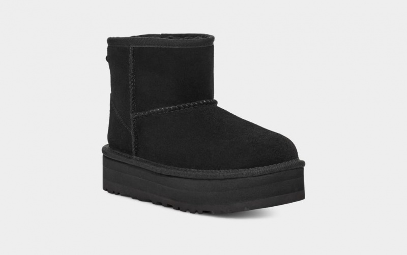 Ugg Classic Mini Platform Stövlar Barn Svarta | Sverige-86154