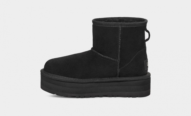 Ugg Classic Mini Platform Stövlar Barn Svarta | Sverige-86154