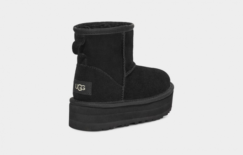 Ugg Classic Mini Platform Stövlar Barn Svarta | Sverige-86154