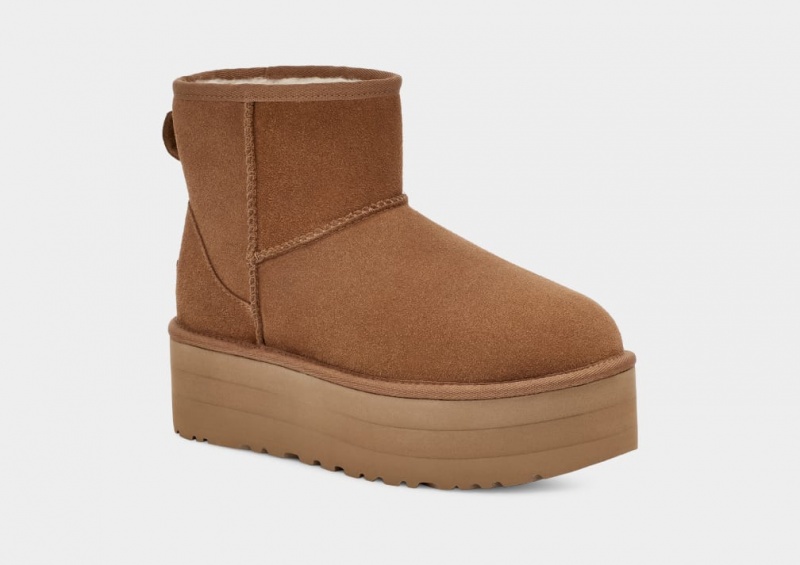 Ugg Classic Mini Platform Stövlar Dam Bruna | Sverige-81432