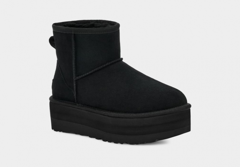 Ugg Classic Mini Platform Stövlar Dam Svarta | Sverige-57482