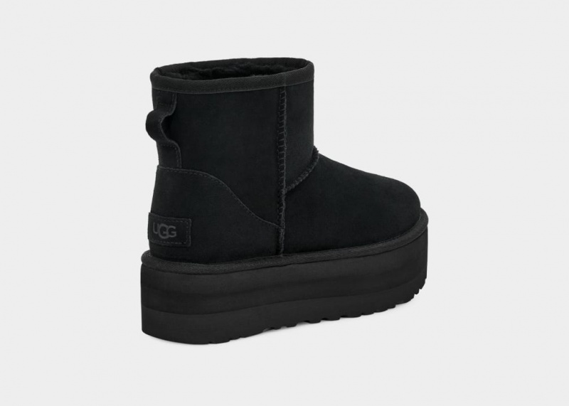 Ugg Classic Mini Platform Stövlar Dam Svarta | Sverige-57482