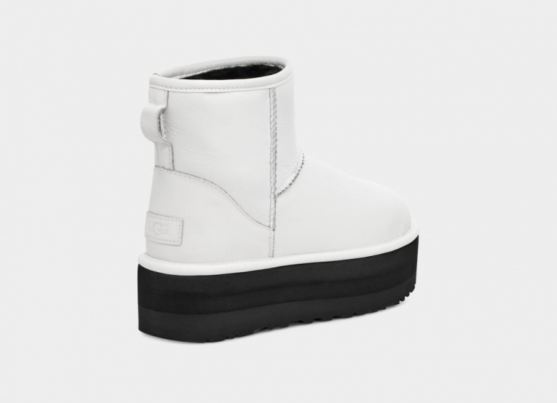 Ugg Classic Mini Platform Stövlar Dam Vita | Sverige-23096