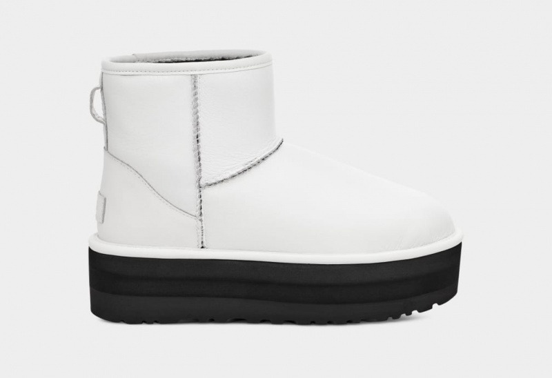 Ugg Classic Mini Platform Stövlar Dam Vita | Sverige-23096