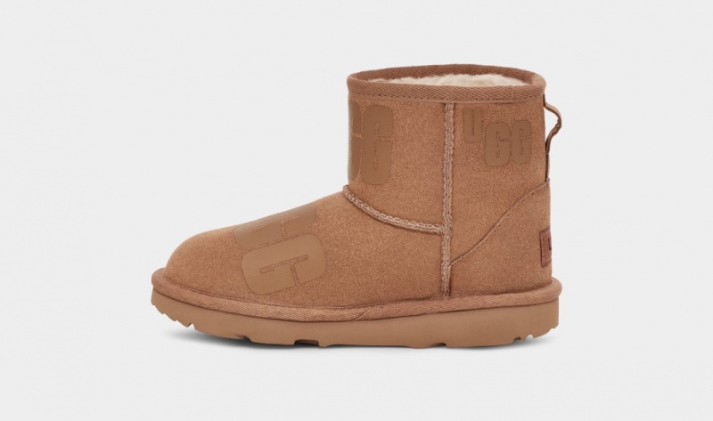 Ugg Classic Mini Scatter Tryck Stövlar Barn Bruna | Sverige-39758