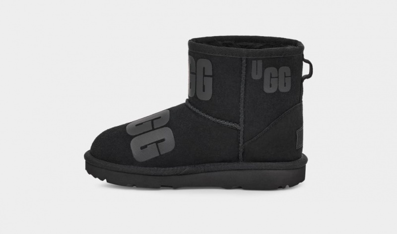 Ugg Classic Mini Scatter Tryck Stövlar Barn Svarta | Sverige-34617