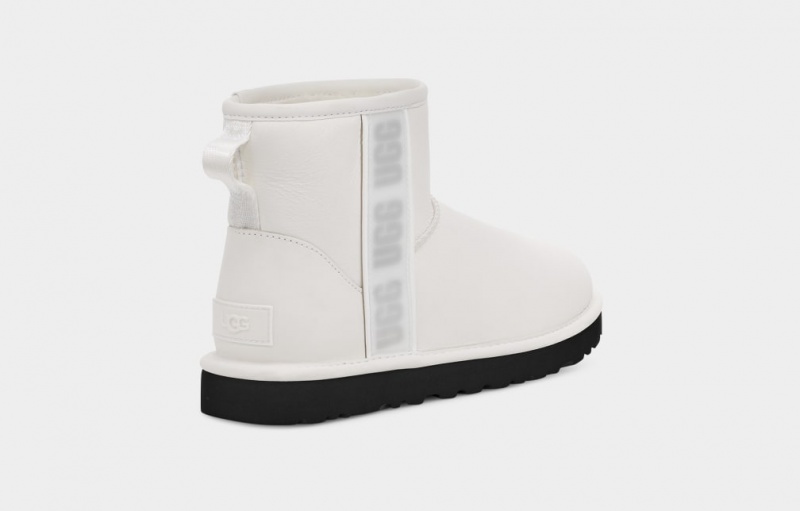 Ugg Classic Mini Side Logo II Stövlar Dam Vita | Sverige-61248