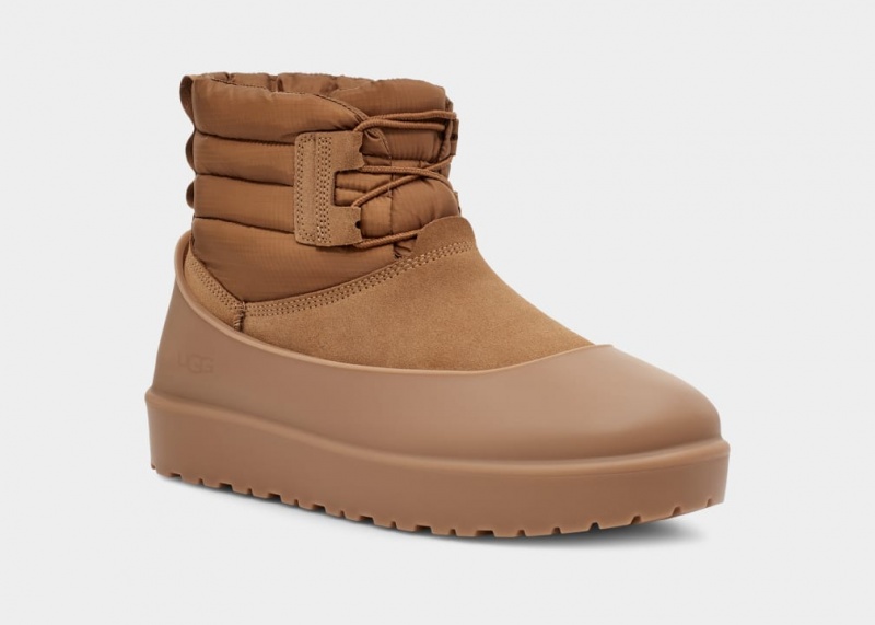 Ugg Classic Mini Spets-Up Weather Stövlar Herr Bruna | Sverige-81529